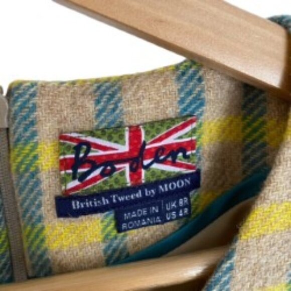 Boden British Tweed by Moon Sleeveless Wool Dress 4 - Picture 2 of 4